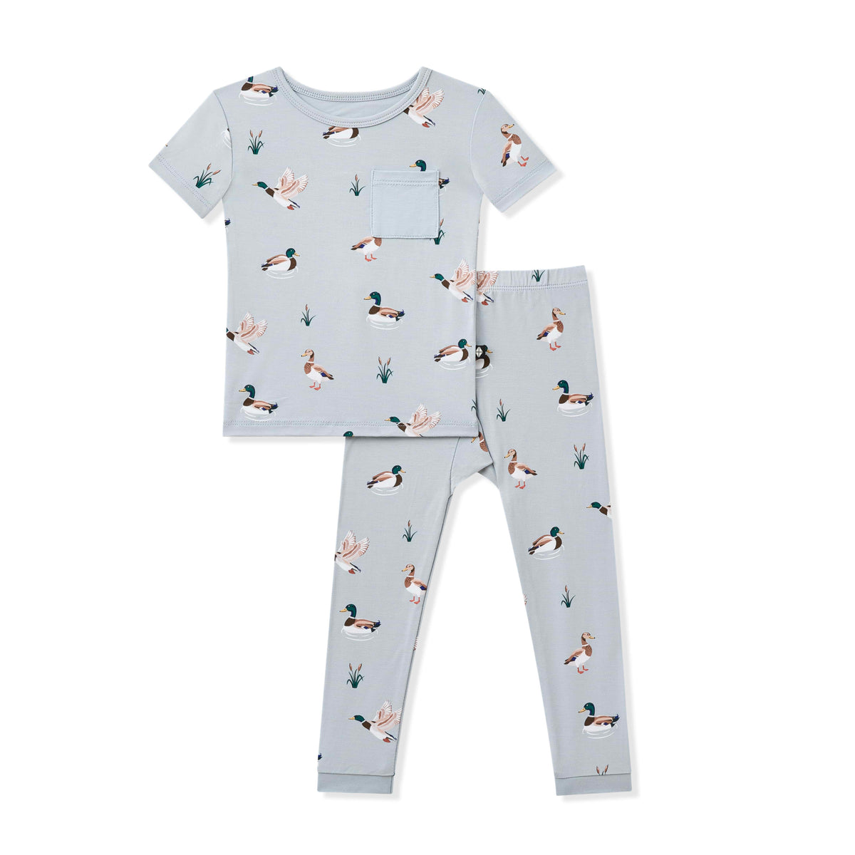 Short Sleeve with Pants Pajamas in Mallard Duck