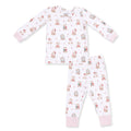 Christmas Teddy Bears Pink - Long Sleeve Loungewear Set