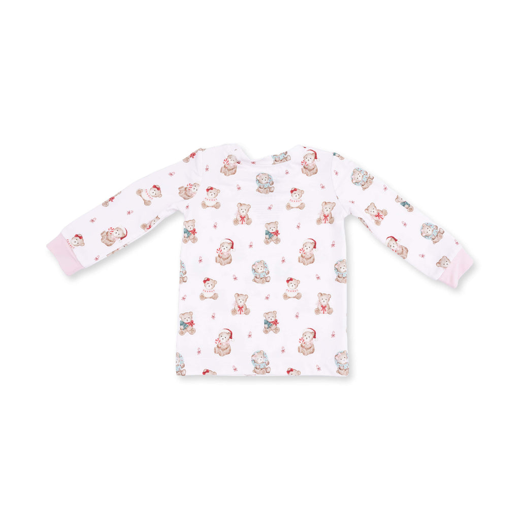 Christmas Teddy Bears Pink - Long Sleeve Loungewear Set