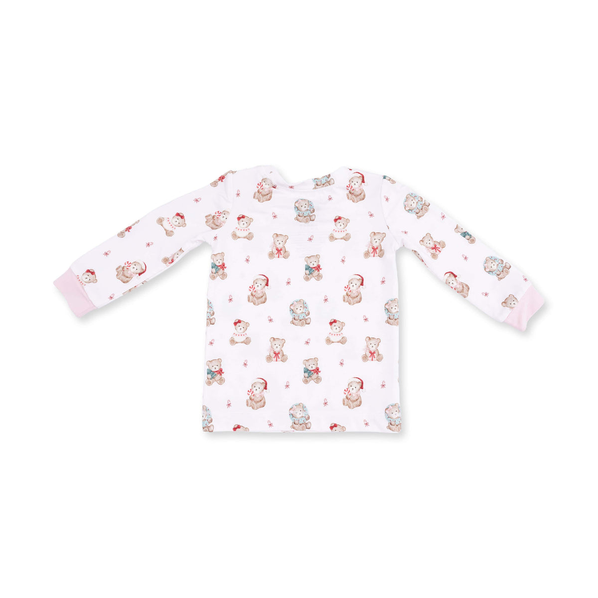 Christmas Teddy Bears Pink - Long Sleeve Loungewear Set