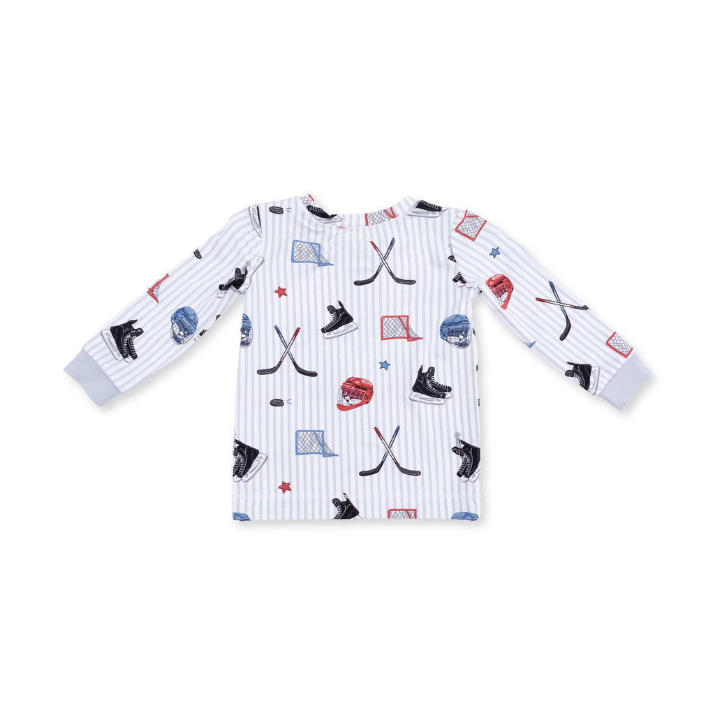 Long Sleeve Loungewear Set - Hockey Stripe