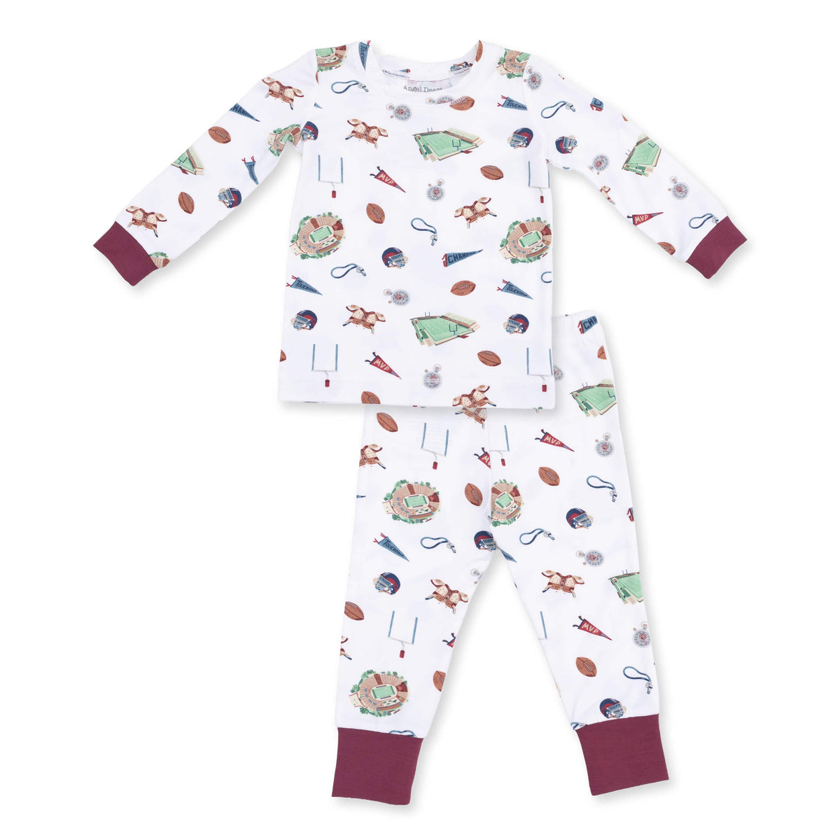 Long Sleeve Loungewear Set - Vintage Football