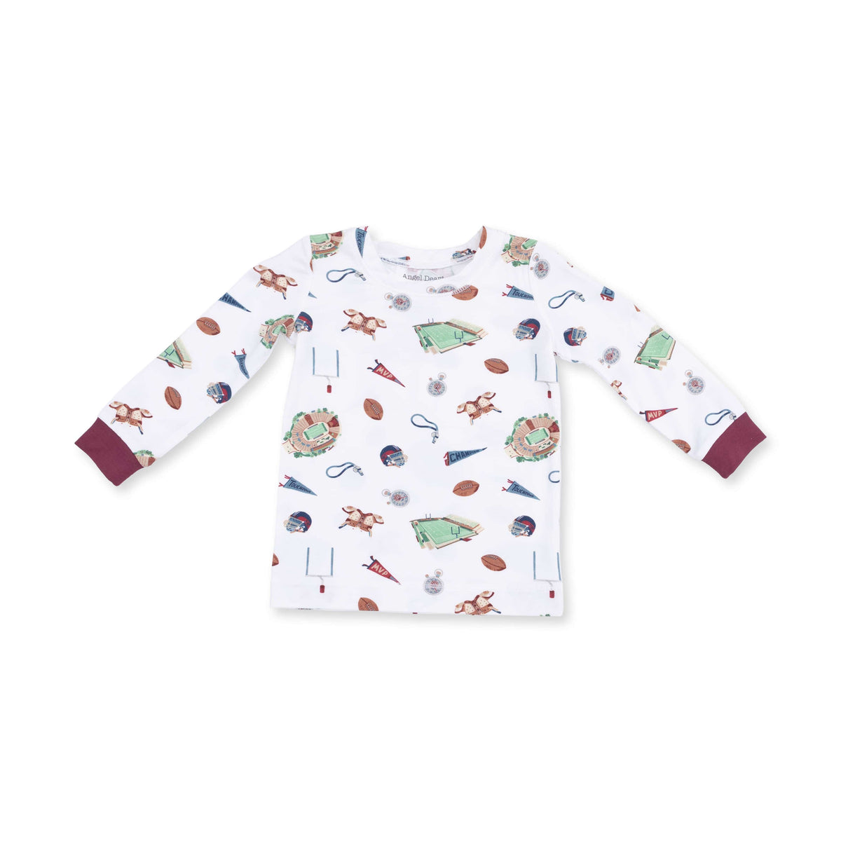 Long Sleeve Loungewear Set - Vintage Football