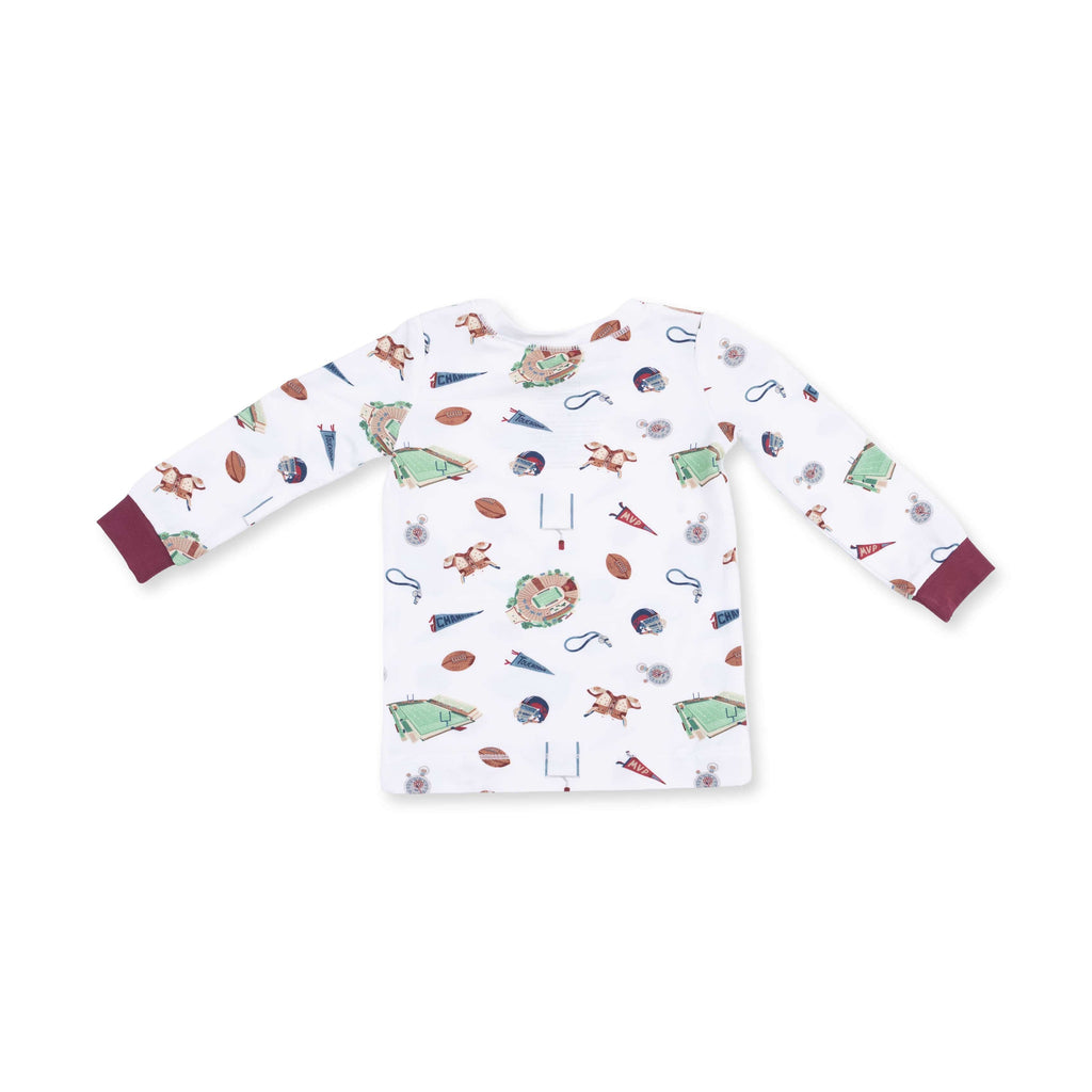 Long Sleeve Loungewear Set - Vintage Football