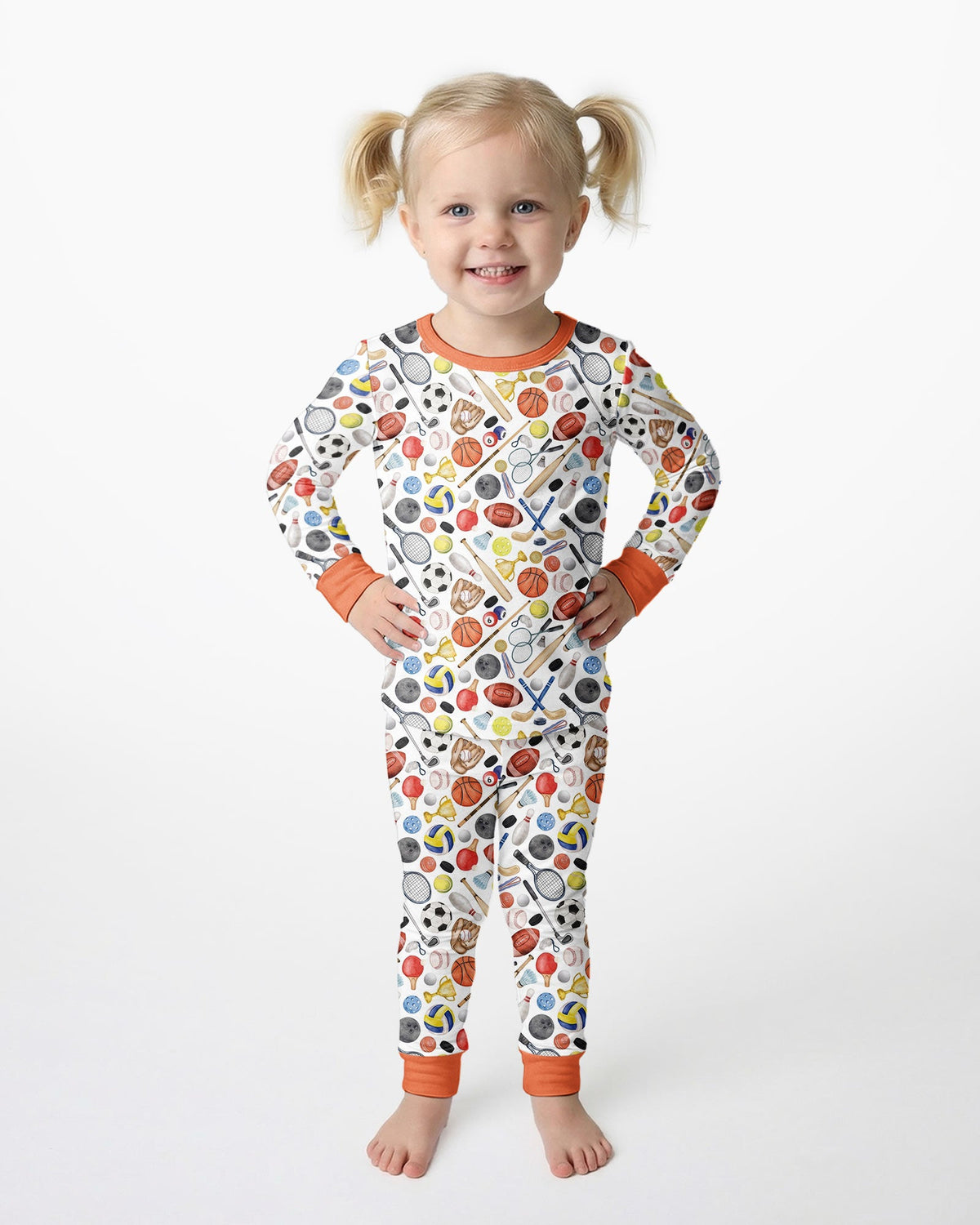 So Much Fun with Sports Bamboo Two Piece Long Sleeve Pajama Set