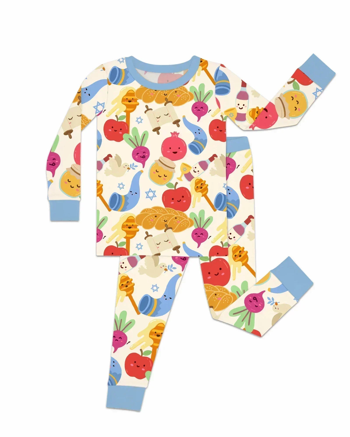 Shana Tova Rosh Hashanah Bamboo Two Piece Long Sleeve Pajama Set
