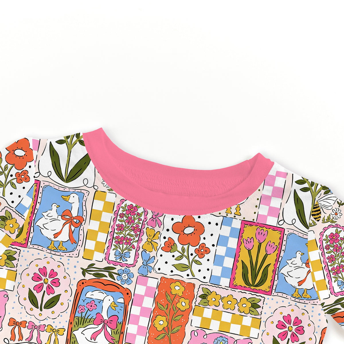 Vintage Goose Garden Kids Bamboo Two-Piece Pajama Set