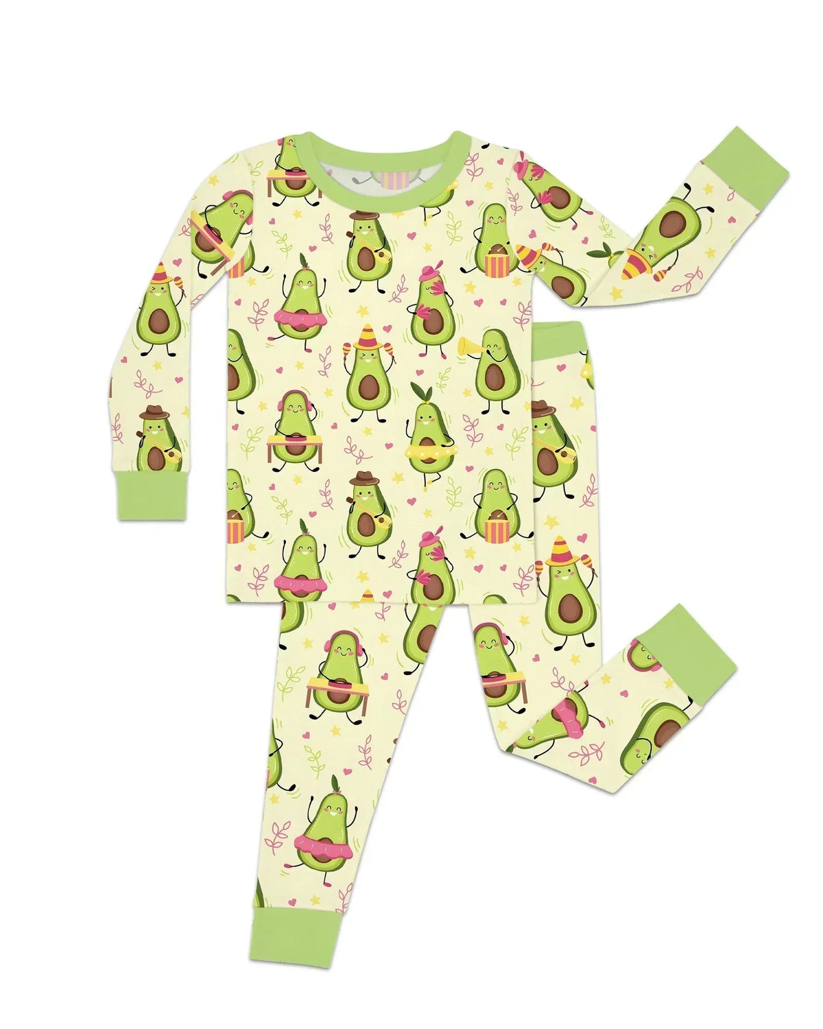 Avocado Fiesta Bamboo Two Piece Long Sleeve Pajama Set
