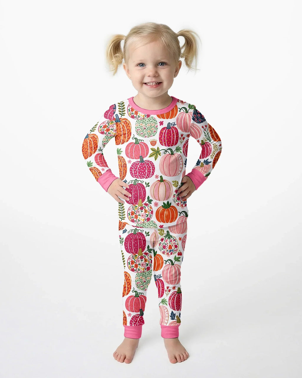 Pumpkin Patch Party Bamboo Two Piece Long Sleeve Pajama Set