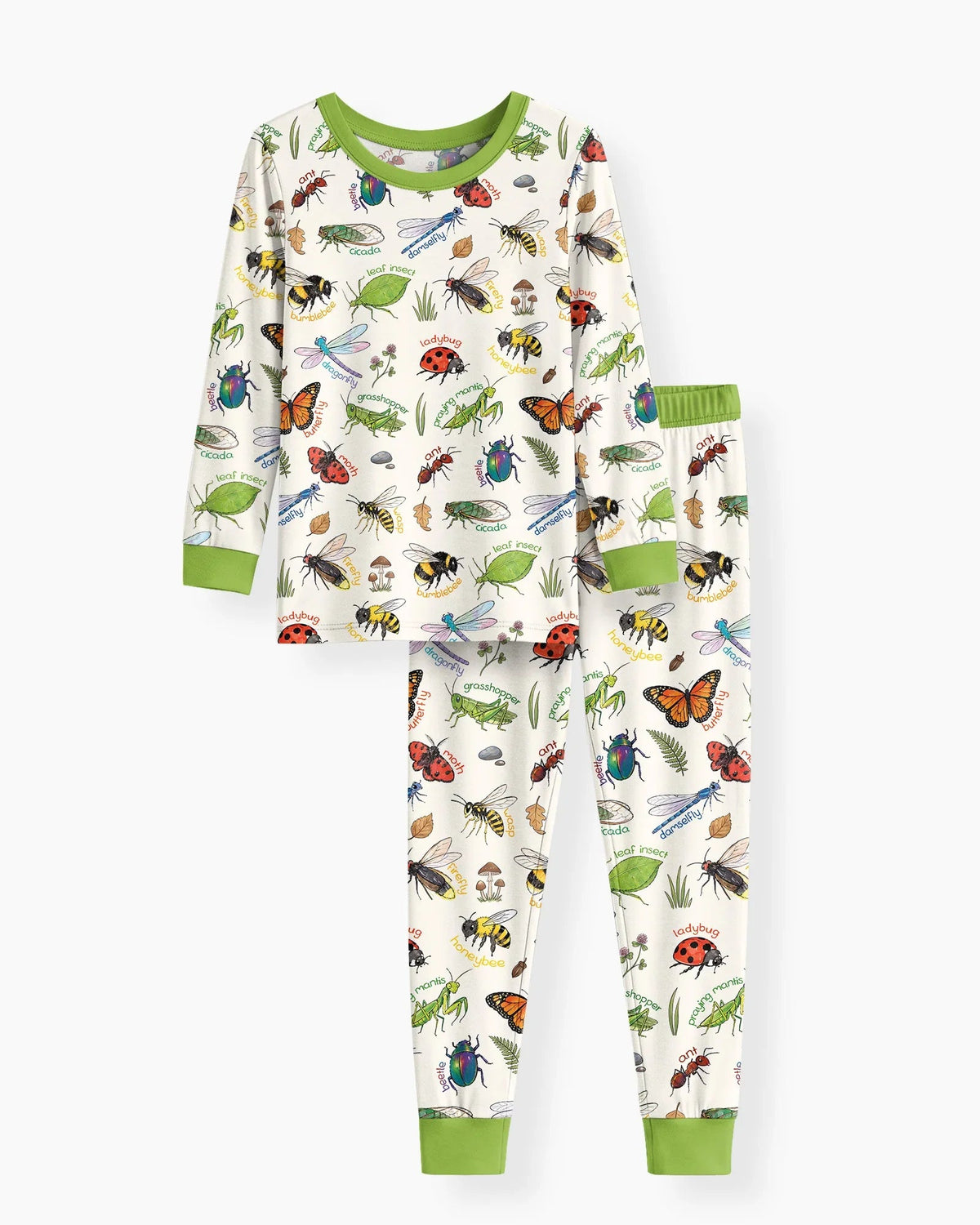 Bug Learning Bamboo Two Piece Long Sleeve Pajama Set