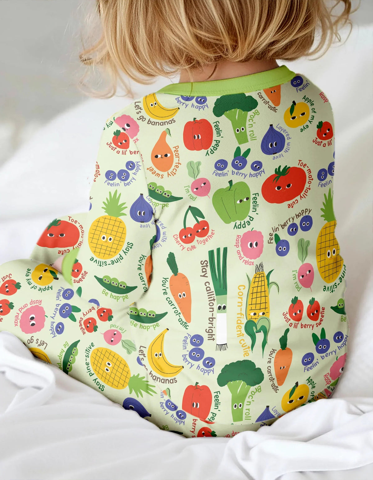 Little Veggie Garden Bamboo Two Piece Long Sleeve Pajama Set