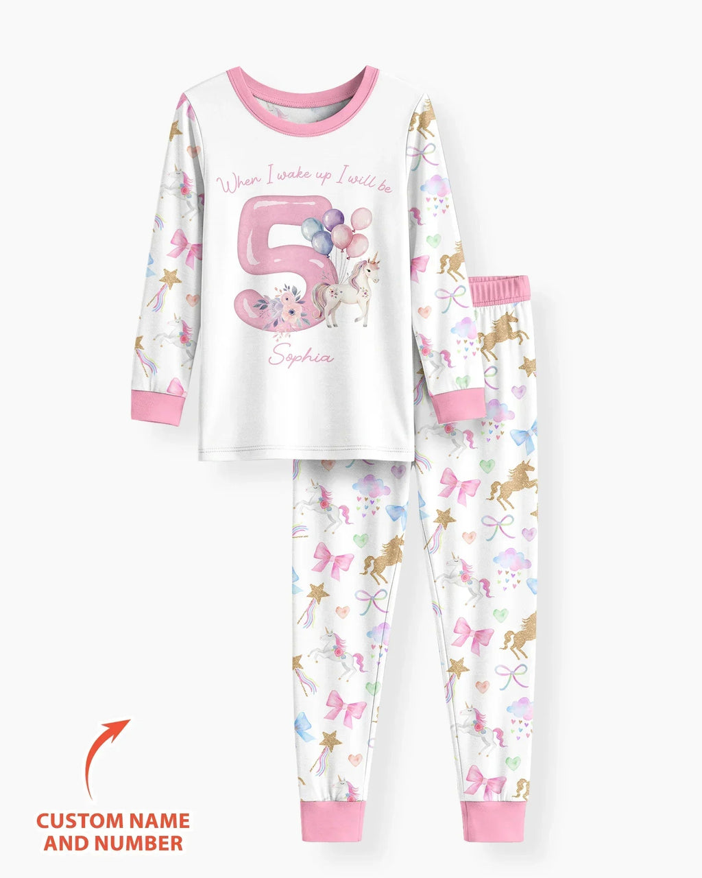 Custom Name When I Wake Up I Will Be Birthday Bamboo Two Piece Long Sleeve Pajama Set