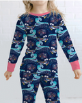 Starlit Surf Celebration Bamboo Two Piece Long Sleeve Pajama Set
