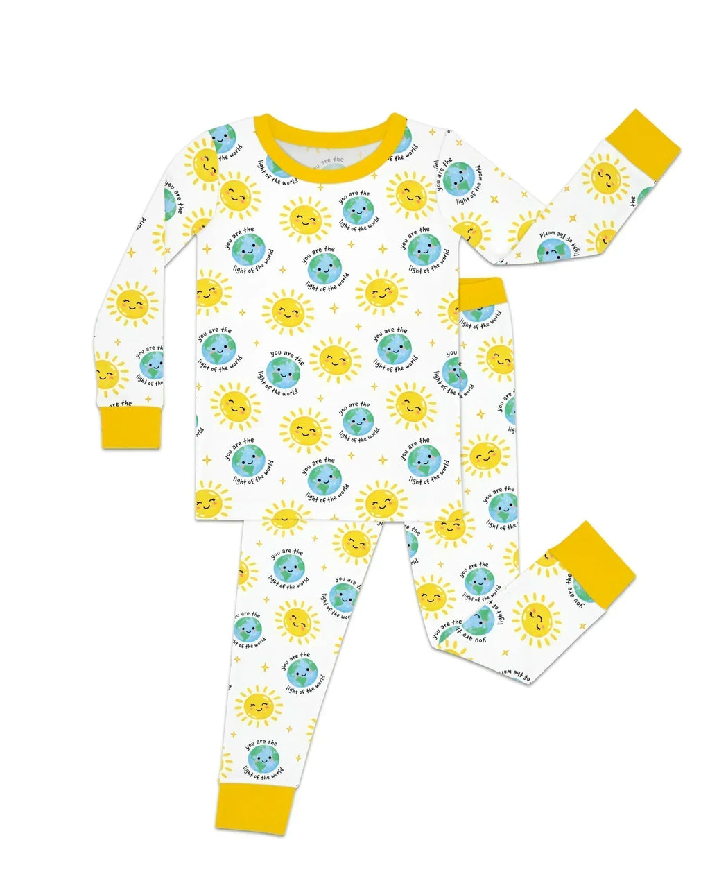 Matthew 5:14 Light of the World Bamboo Two Piece Long Sleeve Pajama Set