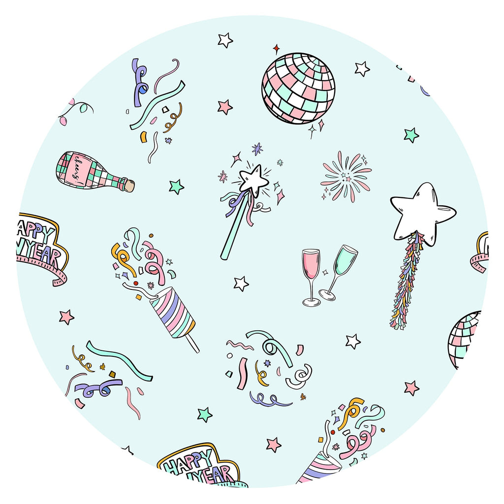 New Year Disco Party Kids Bamboo Two-Piece Pajama Set
