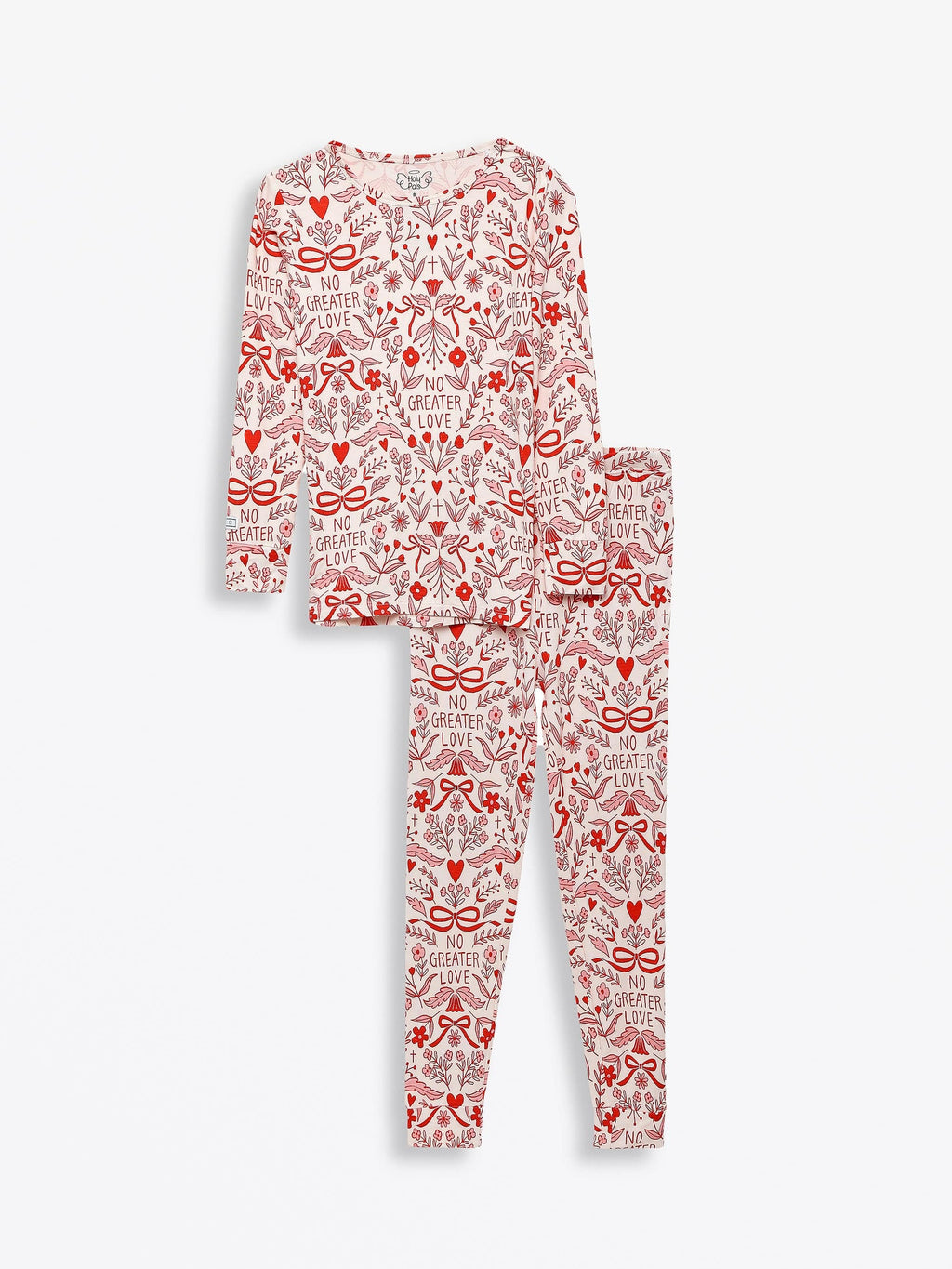 No Greater Love Pink Cotton PJ Long Sleeve Set