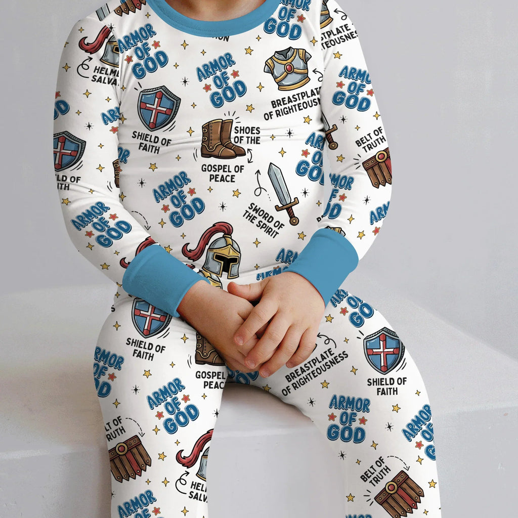 Armor of God Bamboo Two Piece Long Sleeve Pajama Set
