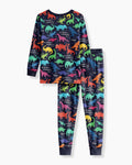 Be Strong and Courageous Dinosaur Christian Bamboo Two Piece Long Sleeve Pajama Set