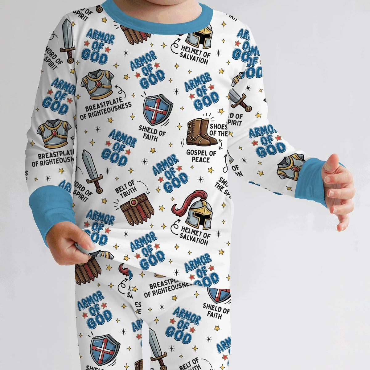 Armor of God Bamboo Two Piece Long Sleeve Pajama Set