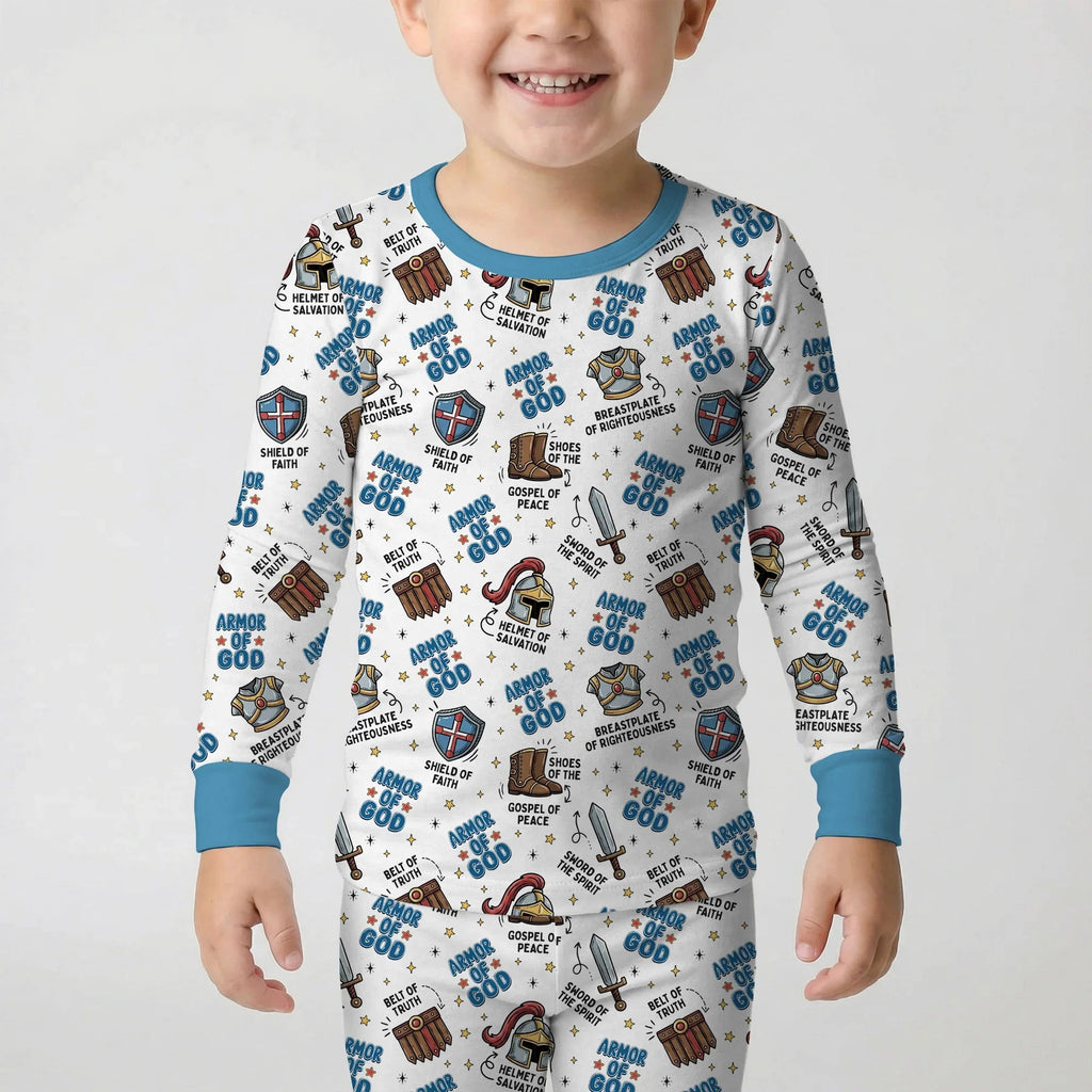 Armor of God Bamboo Two Piece Long Sleeve Pajama Set