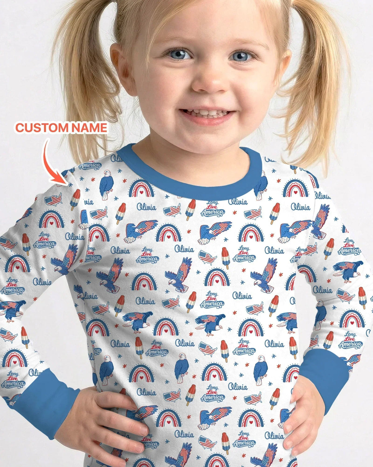 Long Live America Bamboo Two Piece Long Sleeve Pajama Set