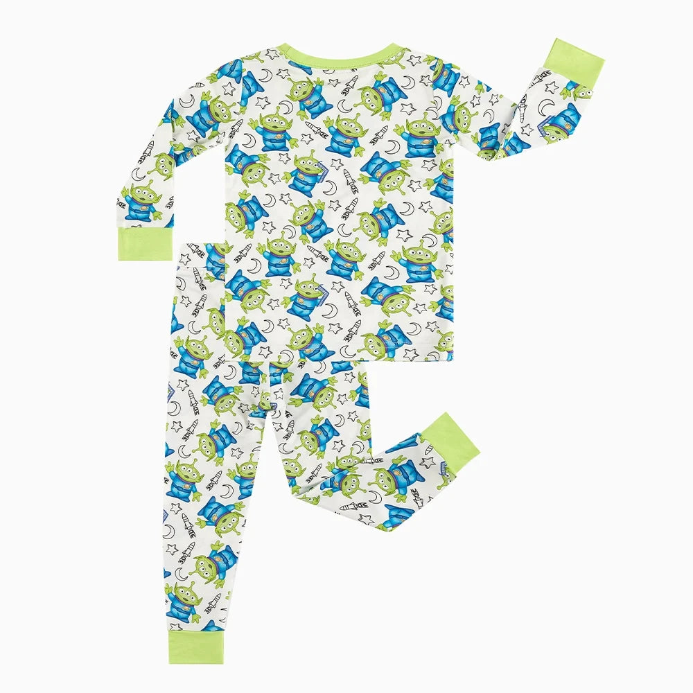 Green Monster Kids Bamboo Two-Piece Pajama Set