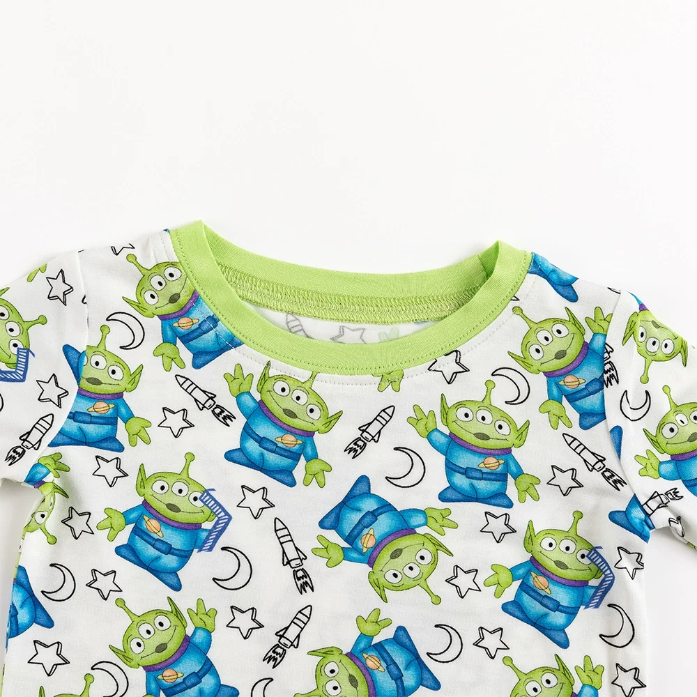 Green Monster Kids Bamboo Two-Piece Pajama Set