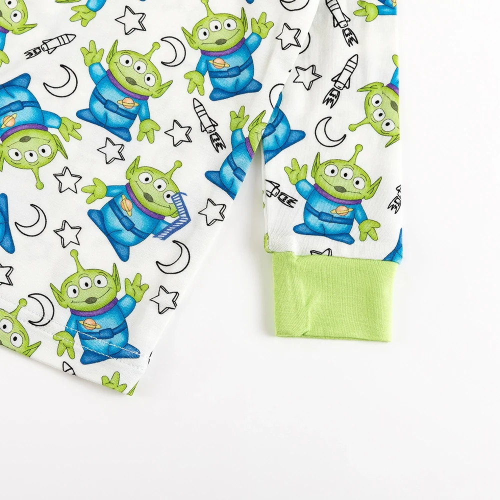 Green Monster Kids Bamboo Two-Piece Pajama Set