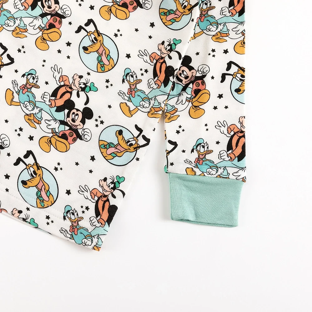 Mouse Dog Duck Kids Bamboo Two-Piece Pajama Set