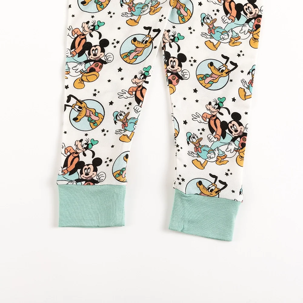Mouse Dog Duck Kids Bamboo Two-Piece Pajama Set