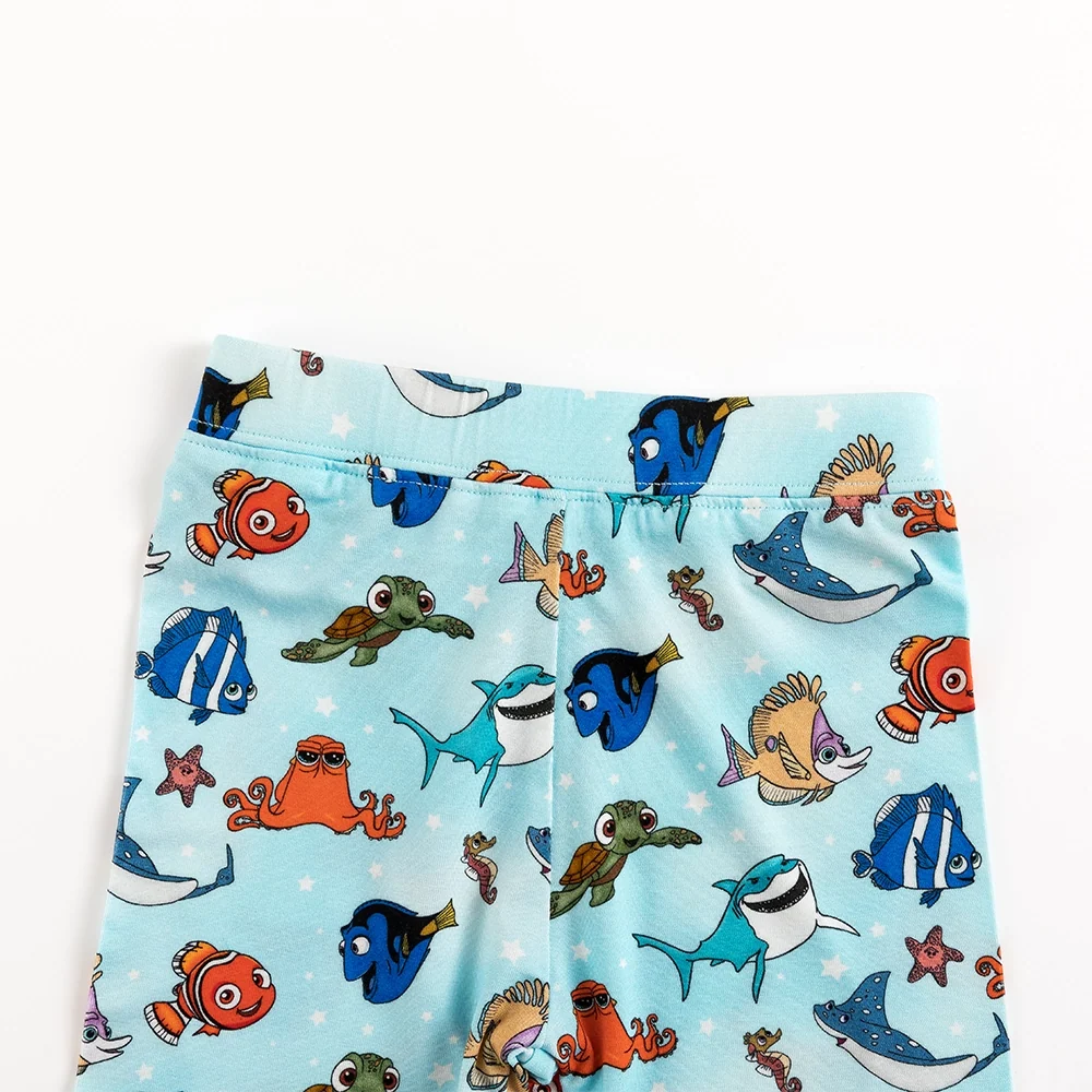 Marine Life Fish Turtle Kids Bamboo Two-Piece Pajama Set