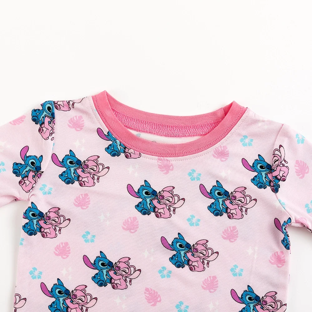 Blue Pink Baby Kids Bamboo Two-Piece Pajama Set Sale price
