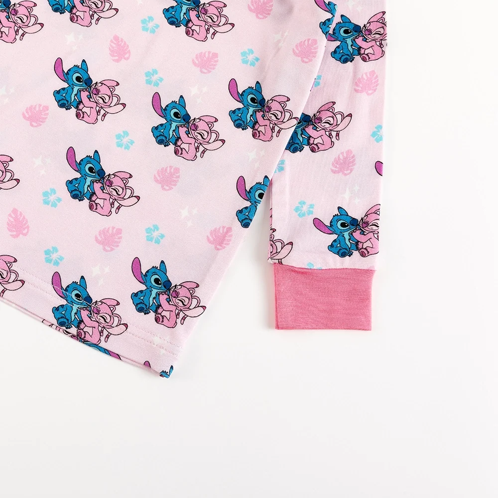 Blue Pink Baby Kids Bamboo Two-Piece Pajama Set Sale price