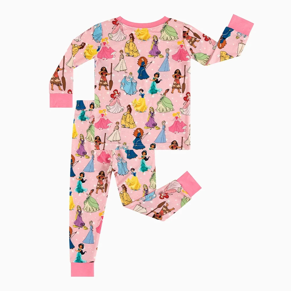Princess Pink Pentacle Kids Bamboo Two-Piece Pajama Set