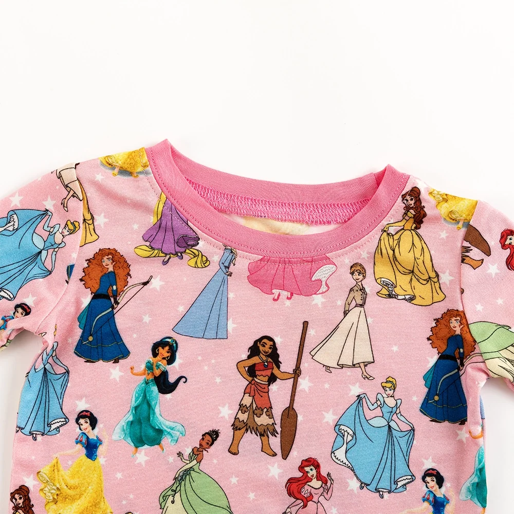 Princess Pink Pentacle Kids Bamboo Two-Piece Pajama Set