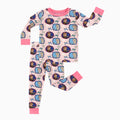 Flower Bow Princess Sisters Kids Bamboo Two-Piece Pajama Set