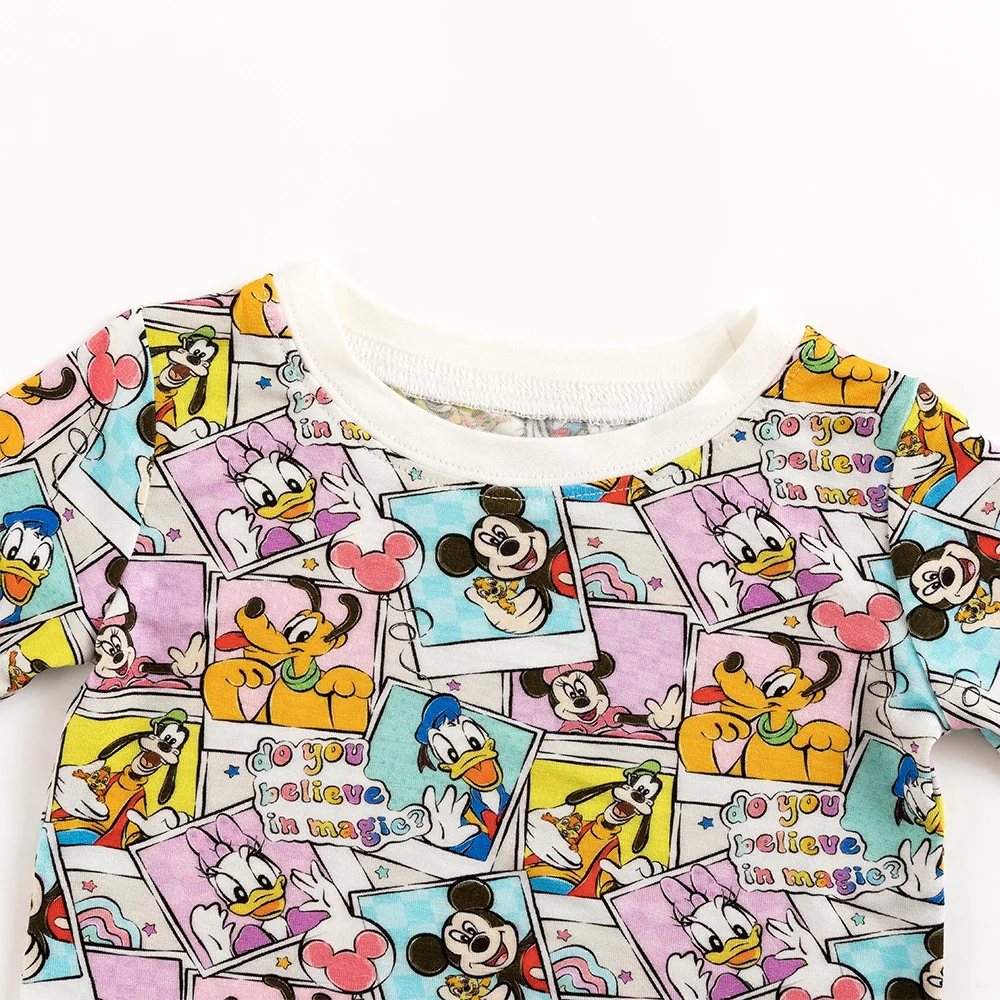 Cartoon Mouse Duck Dog Bamboo Long Sleeve Pajama Set