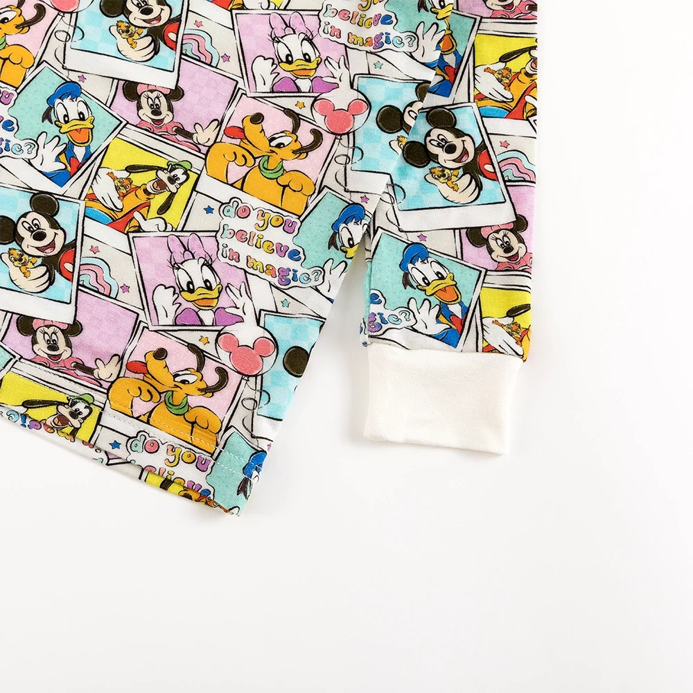 Cartoon Mouse Duck Dog Bamboo Long Sleeve Pajama Set