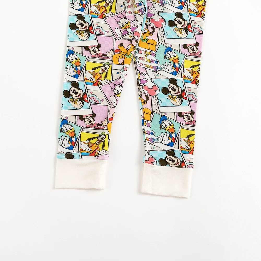 Cartoon Mouse Duck Dog Bamboo Long Sleeve Pajama Set