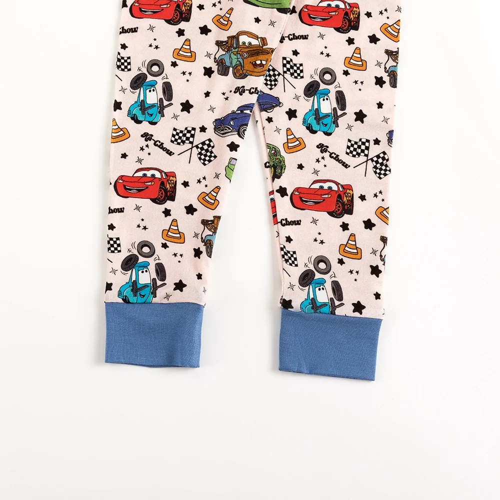 Cartoon Car Pentacle Kids Bamboo Two-Piece Pajama Set