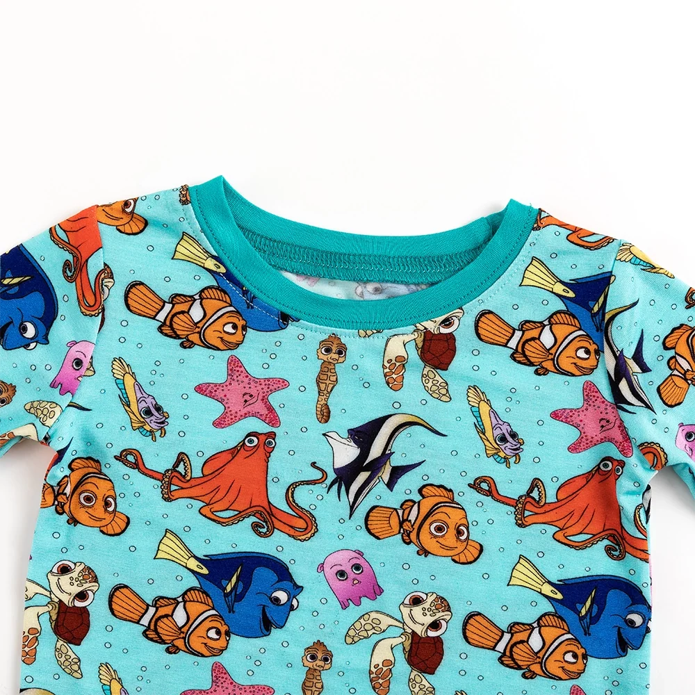 Marine Animals Kids Bamboo Two-Piece Pajama Set
