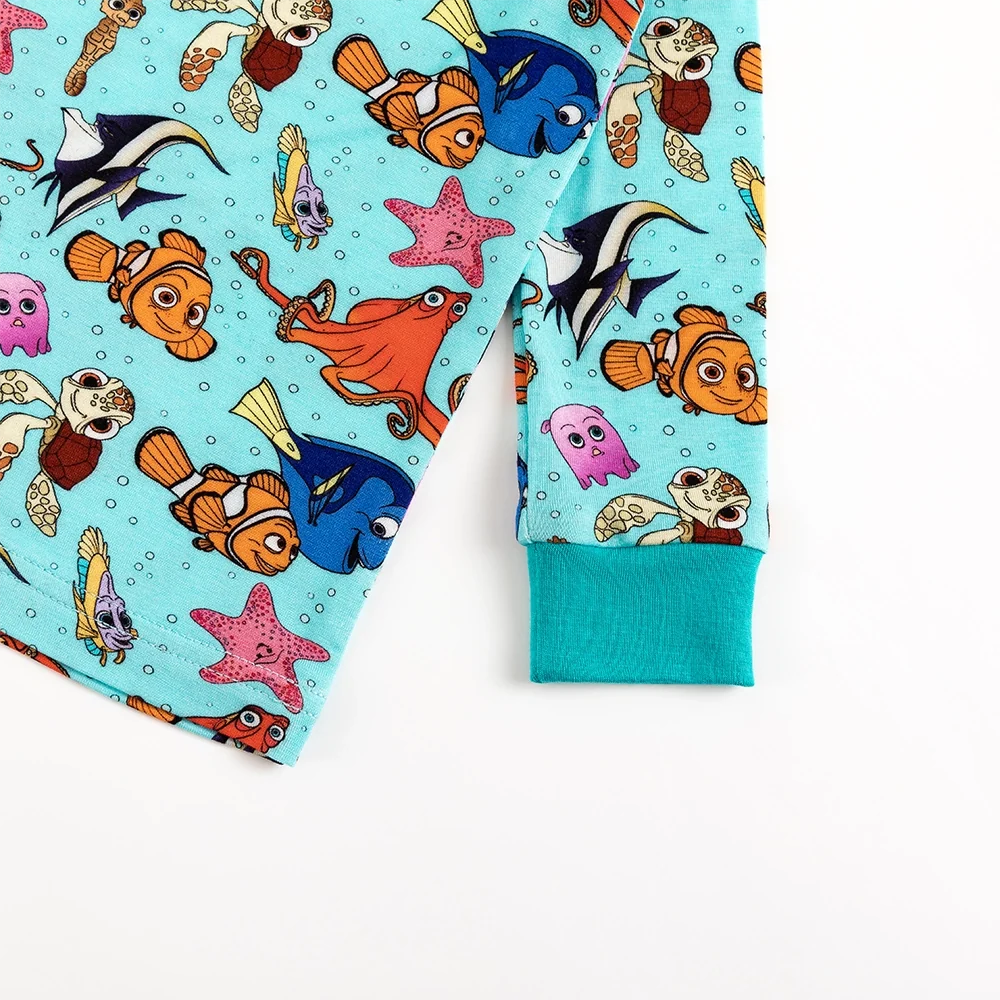 Marine Animals Kids Bamboo Two-Piece Pajama Set
