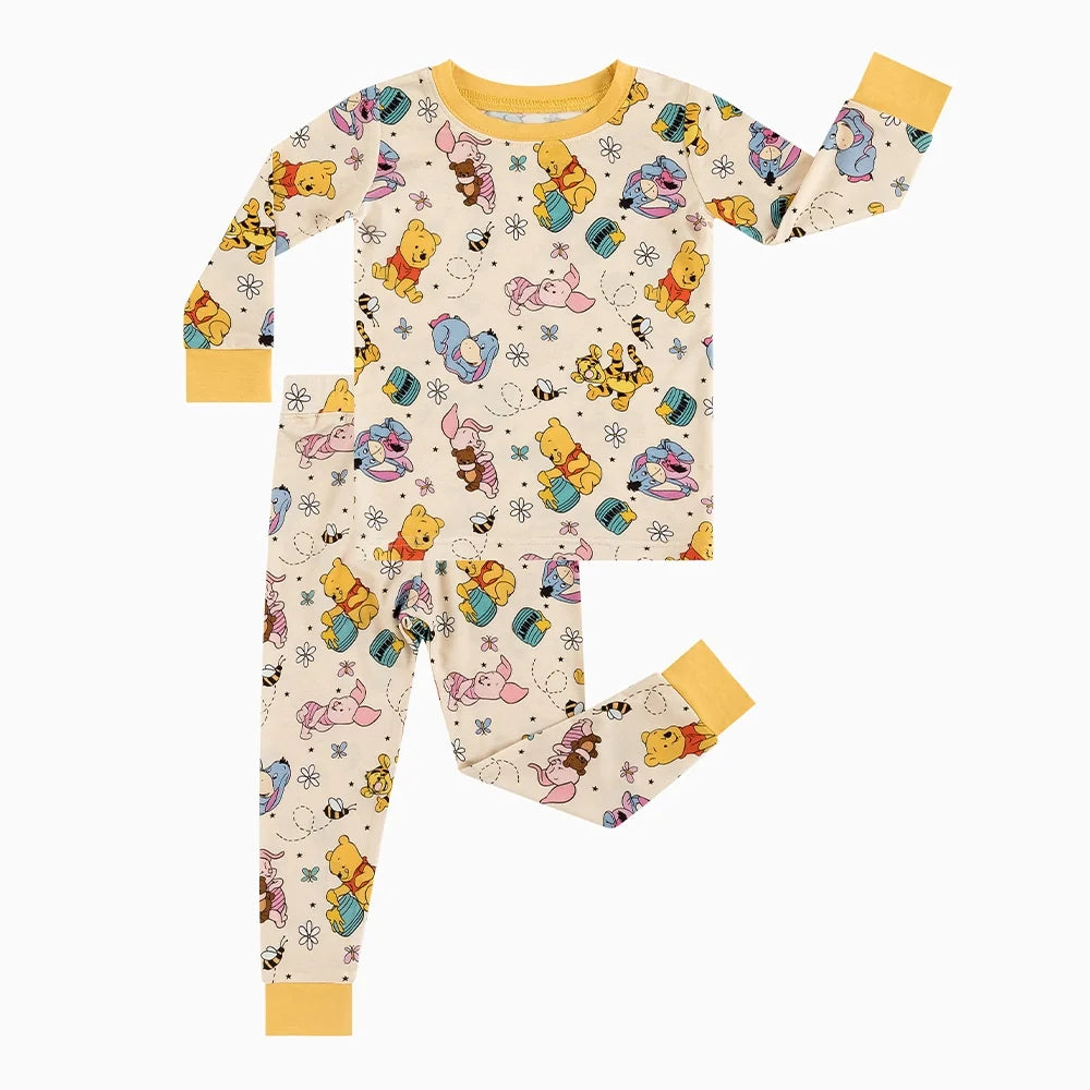 Little Bear Bee Pig Kids Bamboo Two-Piece Pajama Set