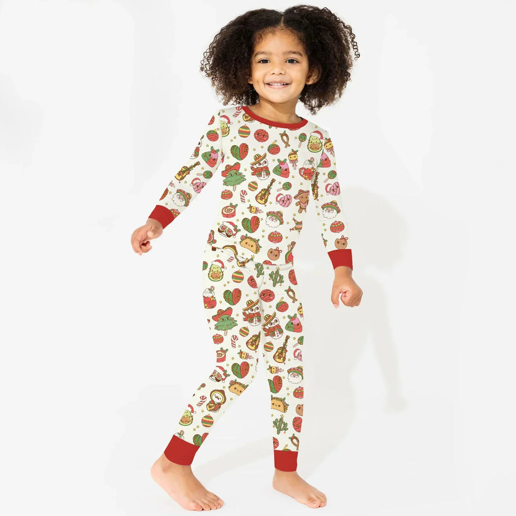 La Fiesta de Navidad Bamboo Two Piece Long Sleeve Pajama Set