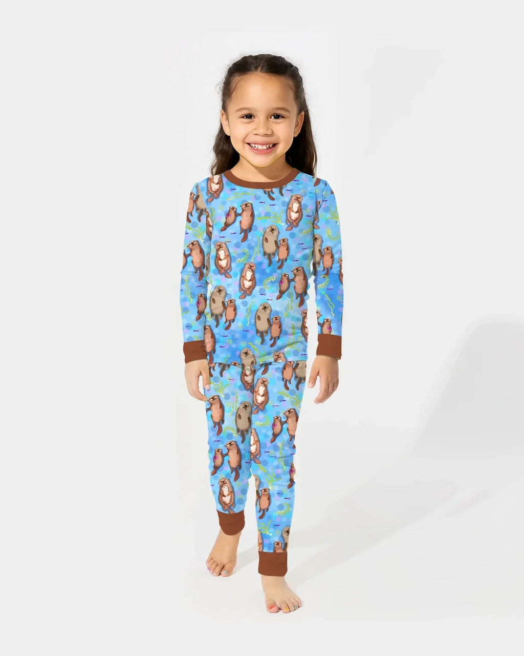 Otterly Together Bamboo Two Piece Long Sleeve Pajama Set