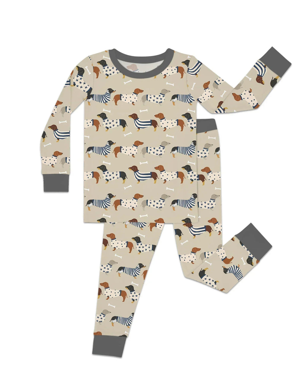 Cute Wieners Bamboo Two Piece Long Sleeve Pajama Set