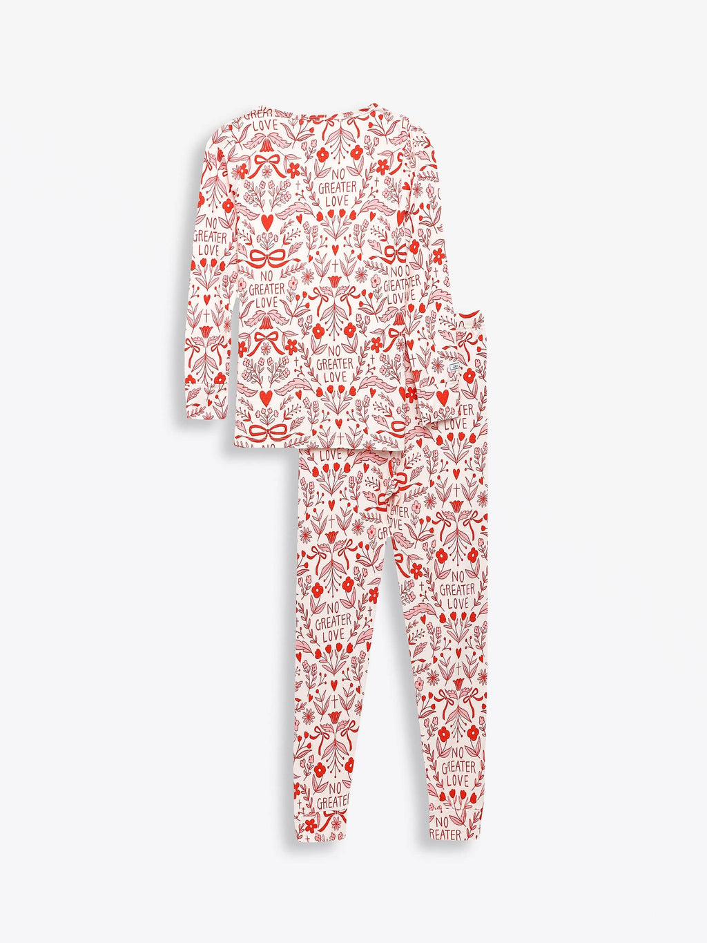 No Greater Love Pink Cotton PJ Long Sleeve Set