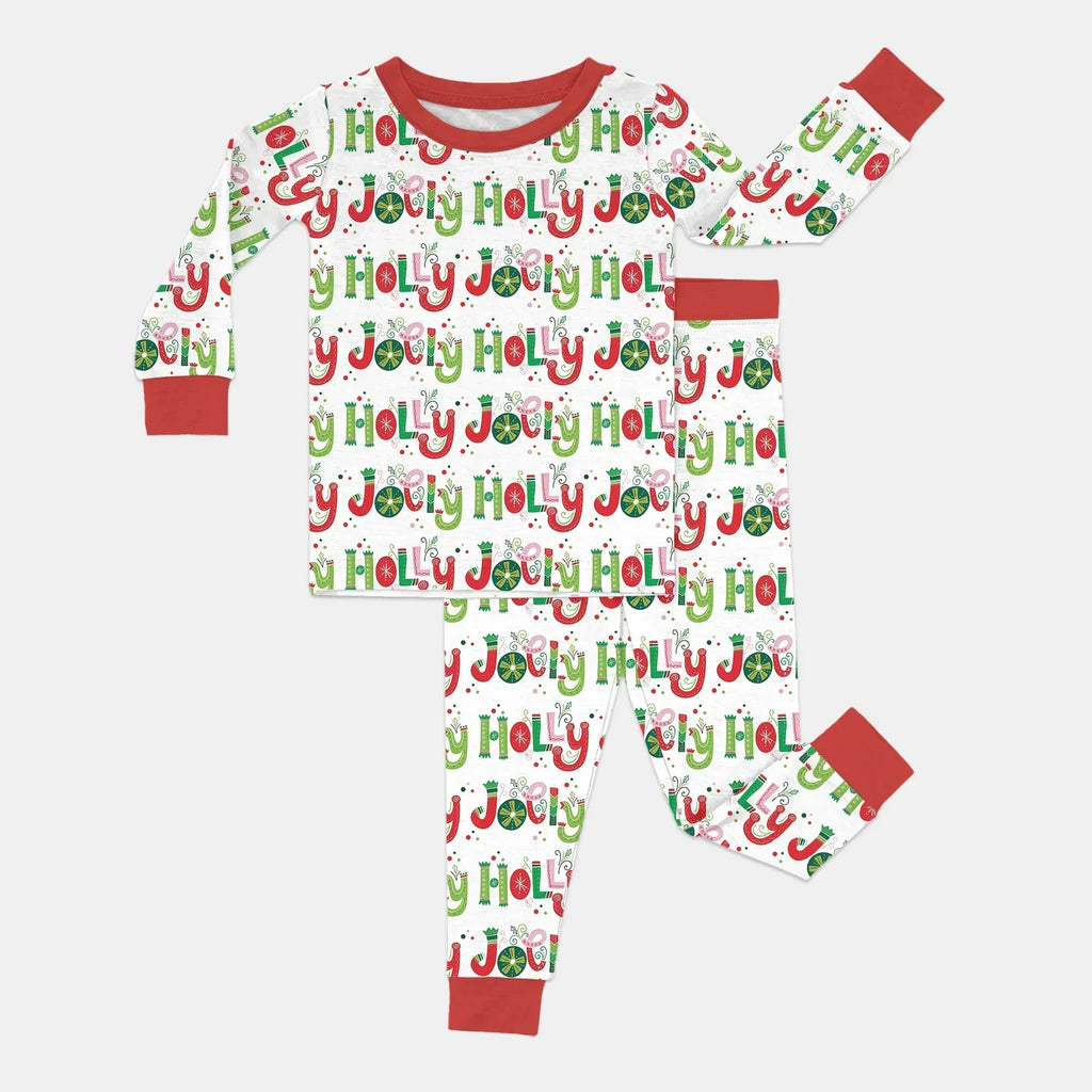 Holly Jolly Bamboo Two Piece Long Sleeve Pajama Set