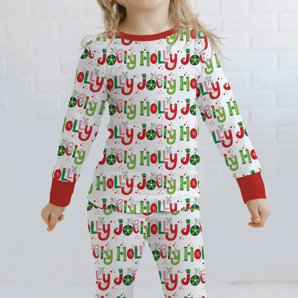 Holly Jolly Bamboo Two Piece Long Sleeve Pajama Set