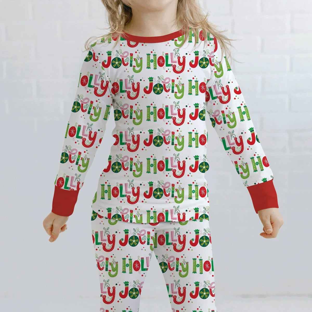 Holly Jolly Bamboo Two Piece Long Sleeve Pajama Set